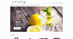 Desktop Screenshot of klart-vann.no