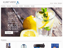 Tablet Screenshot of klart-vann.no